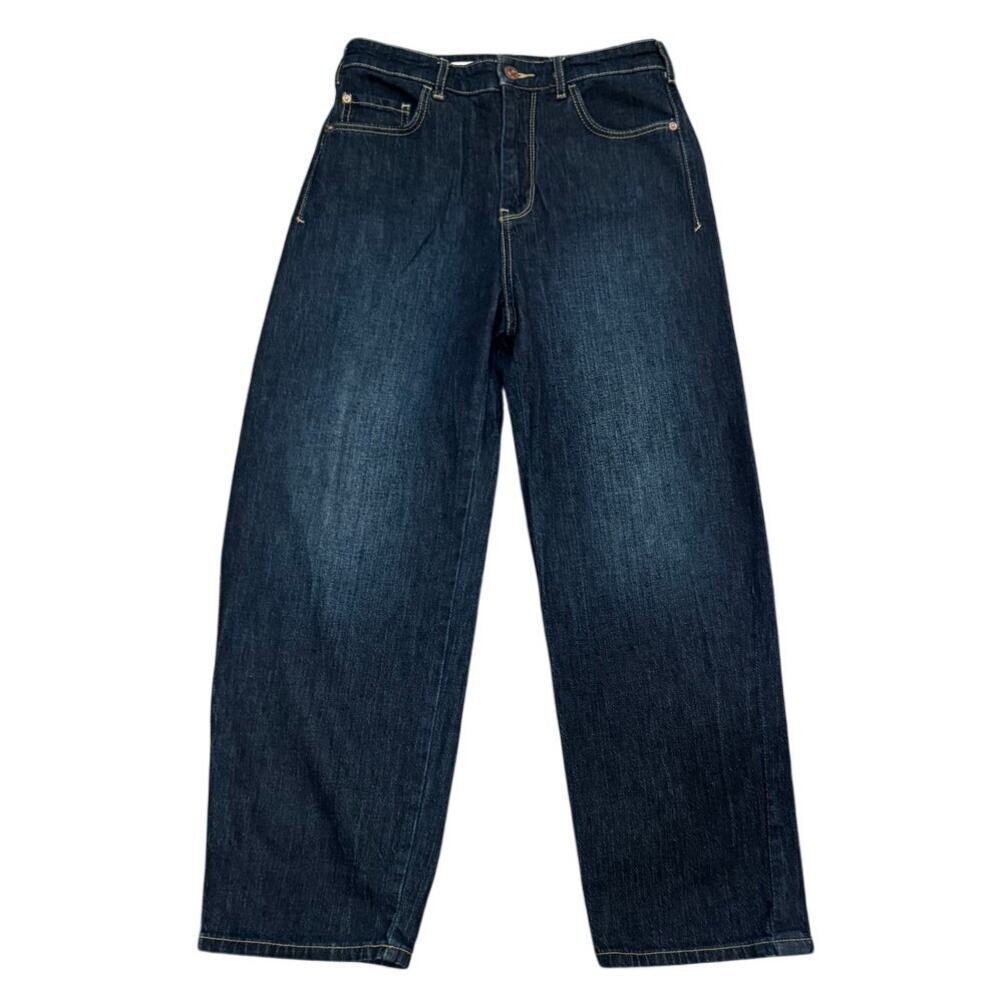 Pilcro Anthropologie Barrel Leg Jeans Dark Wash Denim Size 27